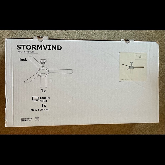 STORMVIND
3-blade ceiling fan with light - Picture 2 of 3